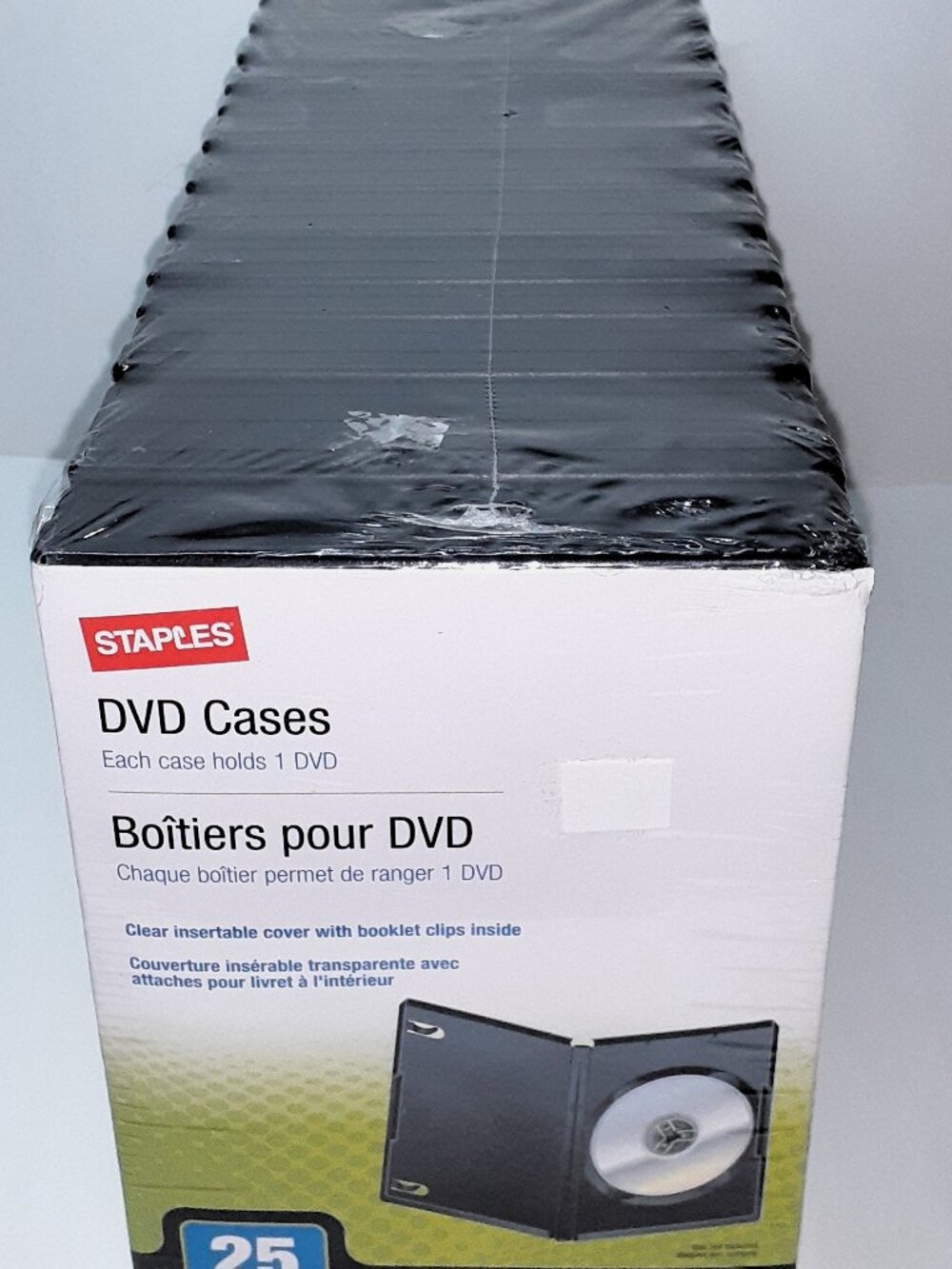 STAPLES - 25 pieces DVD Cases - Brand - new and sealed.